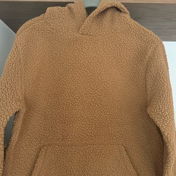Hooded Sherpa Sweatshirt with Kangaroo Pocket - Picture 2 of 5